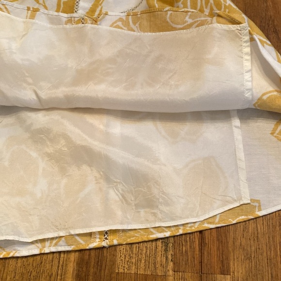Ann Taylor Marigold Yellow Floral Lined Flare Skirt. Size 6. Linen Blend. - Picture 14 of 14